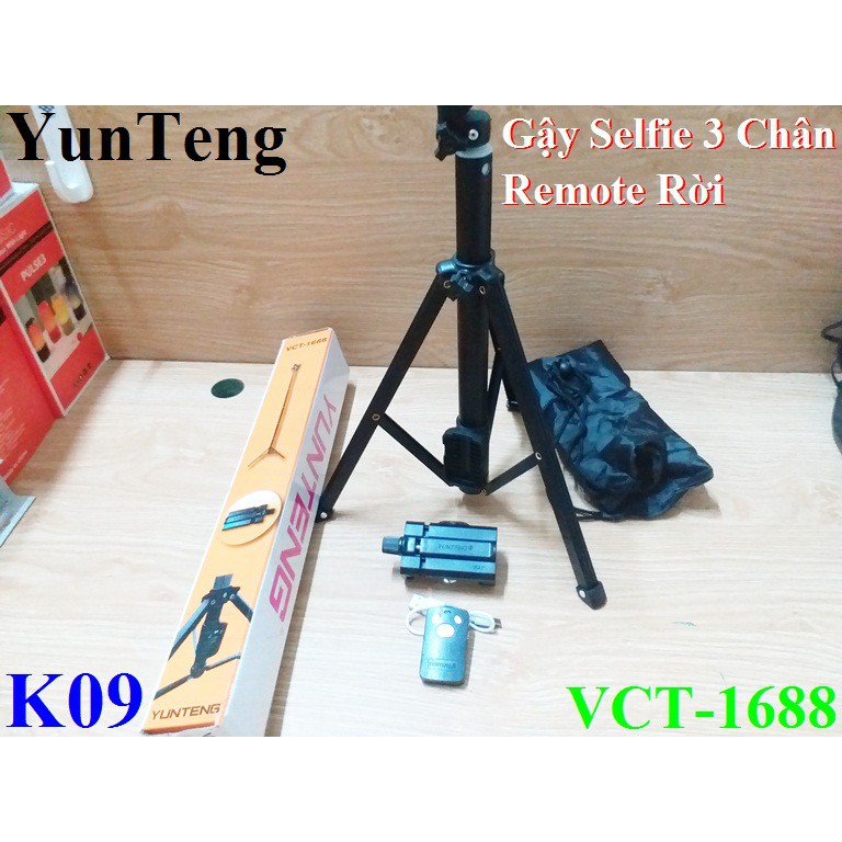 Gậy Chụp Hình 3 Chân Yunteng VCT-1688 Chính Hãng