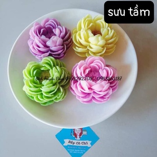 Khuôn silicon hoa pomson nhỏ/lớn làm rau câu hoa nổi