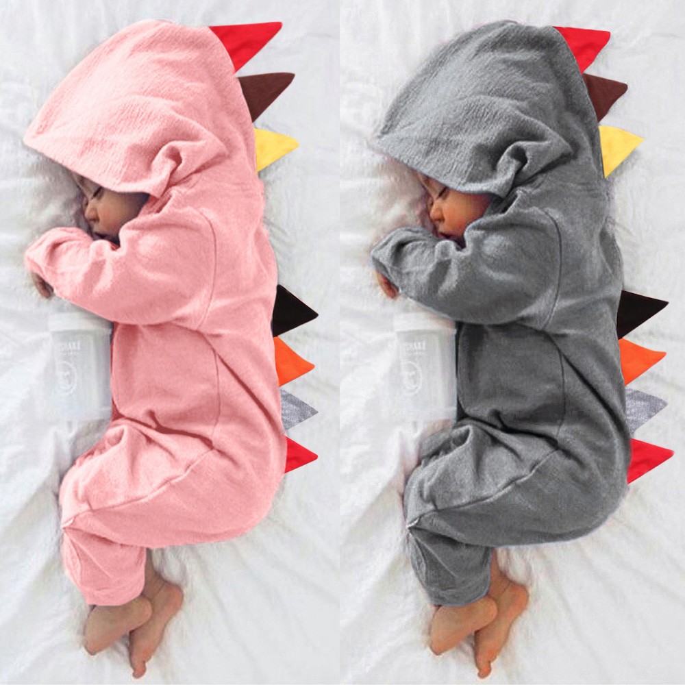 Áo liền quần tay dài thiết kế kiểu khủng long dễ thương dành cho bé