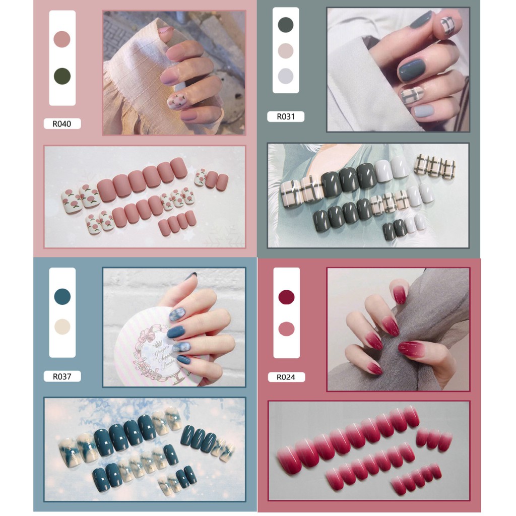 Móng tay giả đẹp làm nail 💖kèm keo💖 / R021-040/