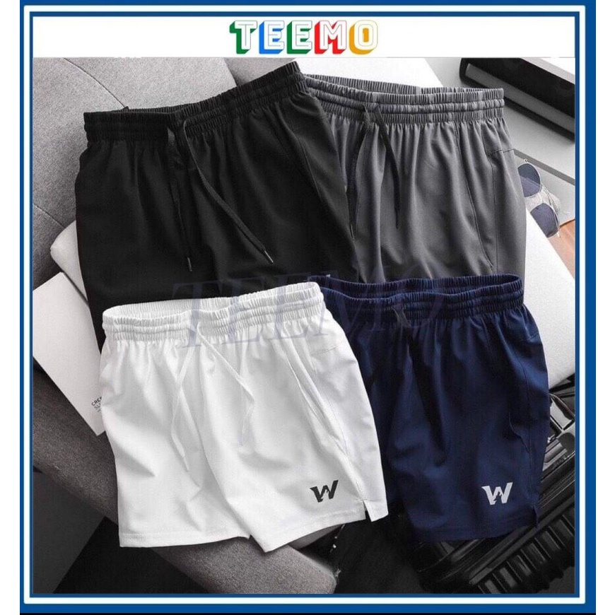 Quần short W phong cách thể thao dành cho nam, quần cộc đùi nhiều màu