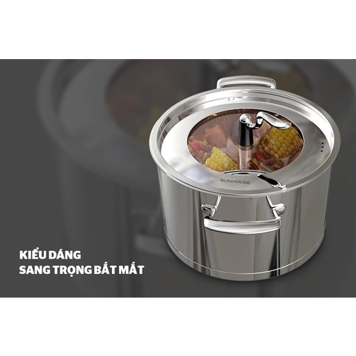 Nồi inox 304 5 đáy SUNHOUSE SHG2520MSA - size 20cm