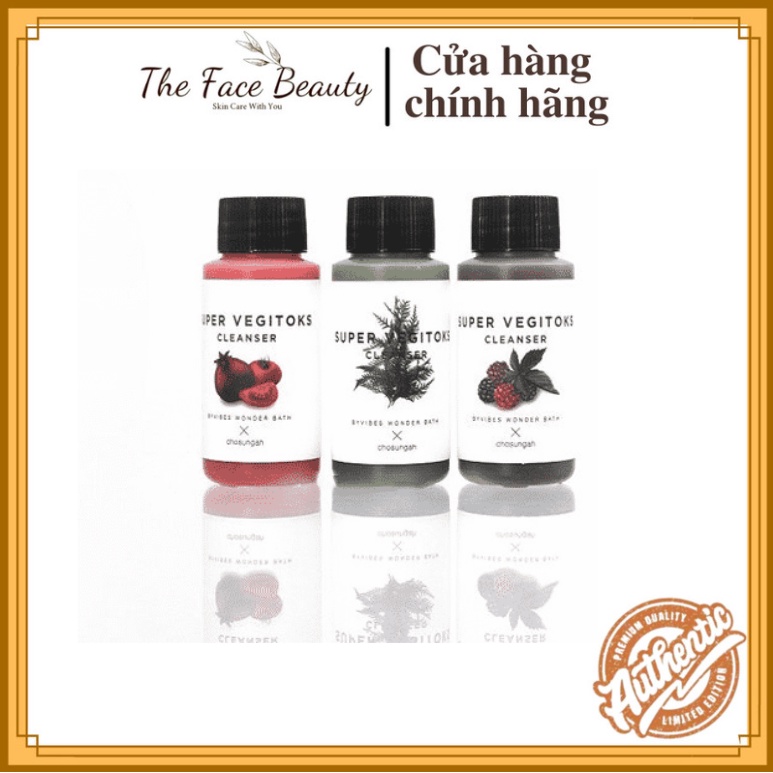 [SET MINI] Sữa Rửa Mặt Rau Củ Sủi Bọt Thải Độc Super Vegitoks Cleanser Mini