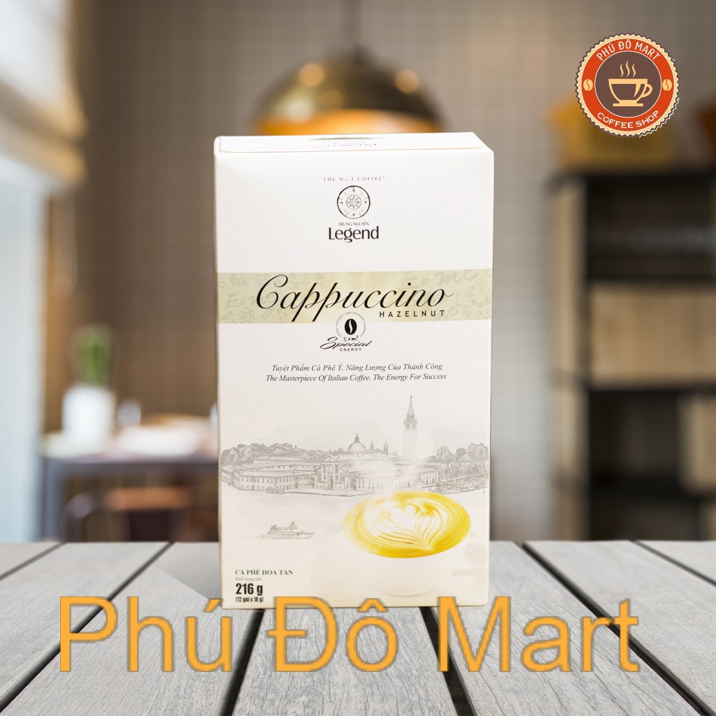 ( Combo 12 hộp ) Cà Phê Sữa Hòa Tan Trung Nguyên Legend Cappuccino vị Mocha/ Hazelnut/ Coconut  hộp12 sticks 18gr