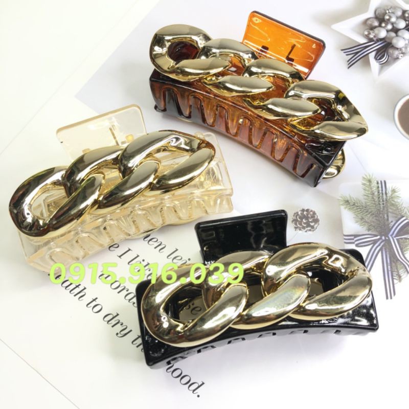 Kẹp Tóc Mắt Xích Thời Trang Nữ Kẹp Càng Cua