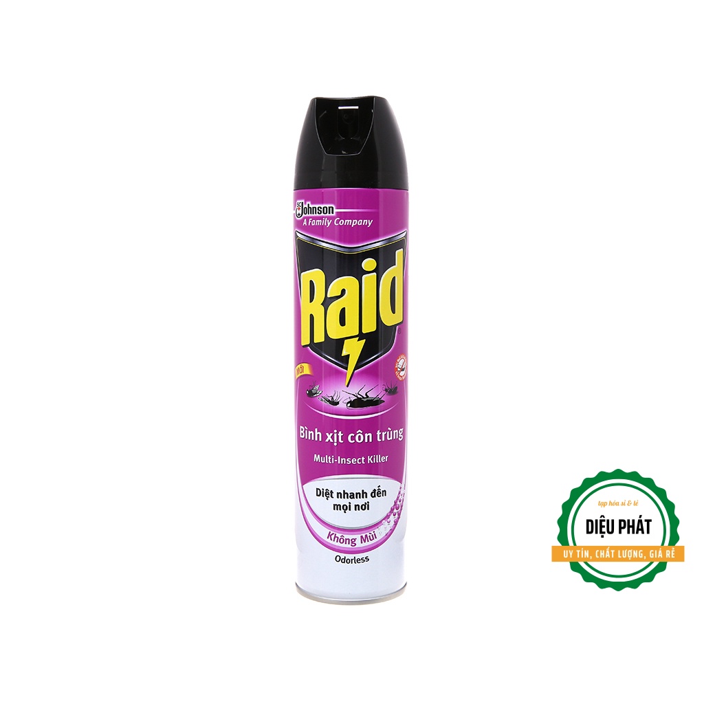 ⚡️ Bình Xịt Côn Trùng, Bình Xịt Muỗi Raid Không Mùi 600ml