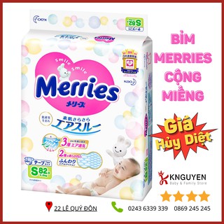 Tã Dán/Quần Merries (Cộng Miếng) Nội Địa Nhật NB96/S88/M68/L58/M64/L50/XL44/XXL26/XXL28