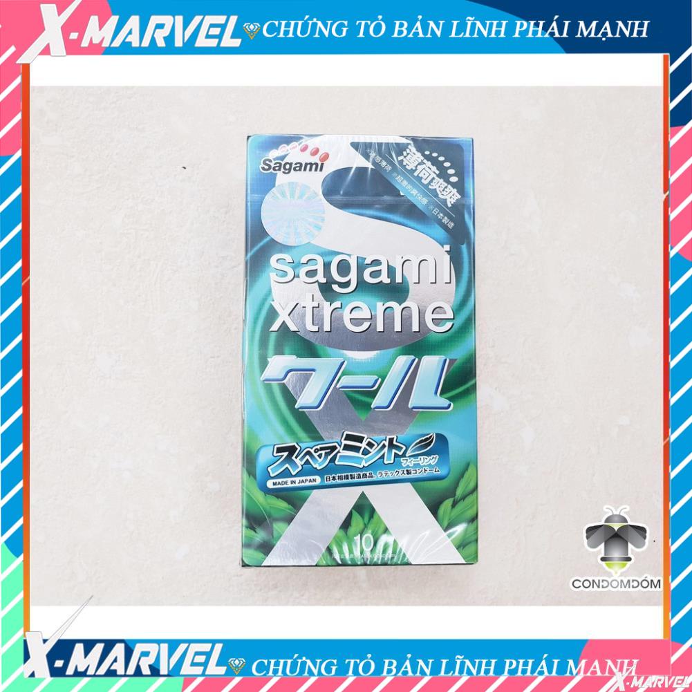 Bao cao su Sagami Xtreme Spearmint siêu mỏng siêu mềm cao cấp bạc hà mát lạnh