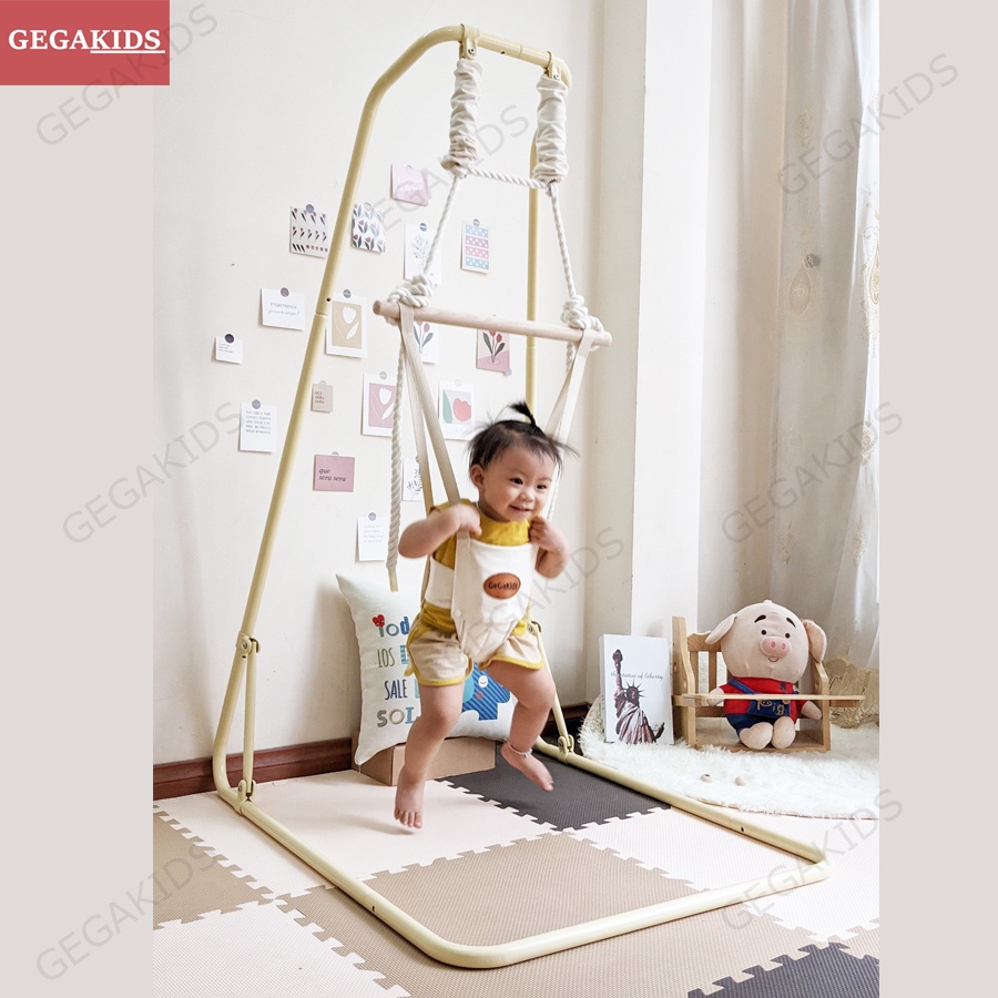 JUMPER. Xích đu nhún nhảy cho Bé - GEGAKIDS JUMPER - Khung L chuẩn kiểu dáng Châu Âu.