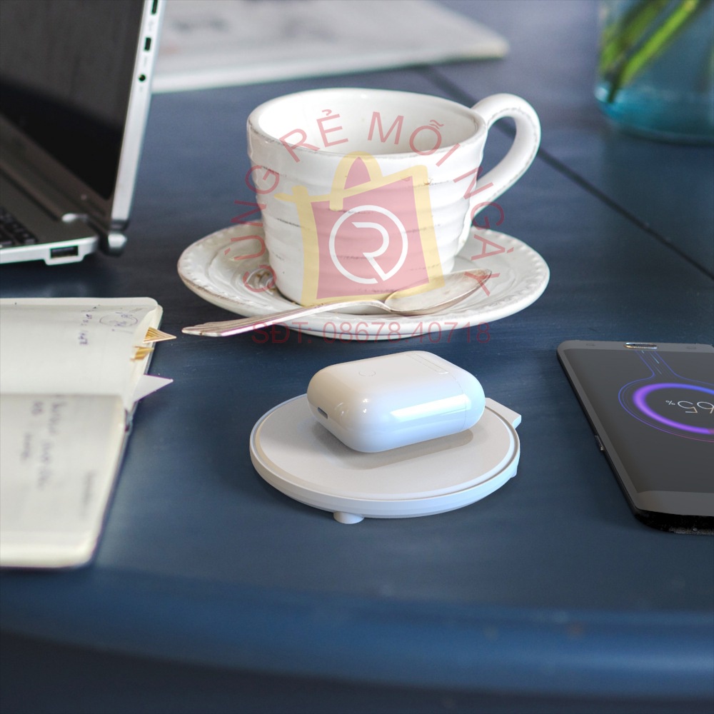 Đế sạc nhanh không dây chuyên dùng cho AirPob, Wireless Quick Charge, chuẩn Qi