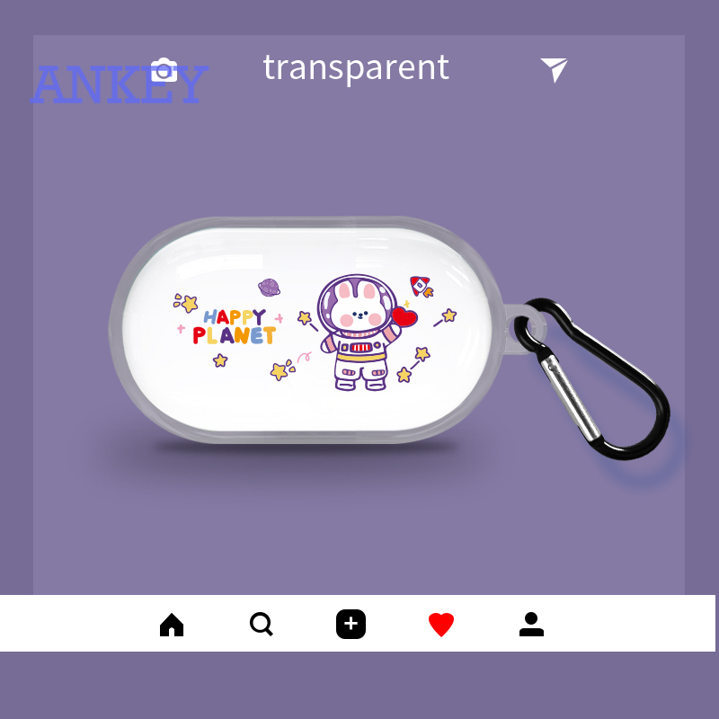 Samsung Galaxy Buds / Buds+ Plus Case Vỏ bảo vệ hộp sạc tai nghe không dây bluetooth trong mềm hoạ tiết hoạt hình có móc khoá