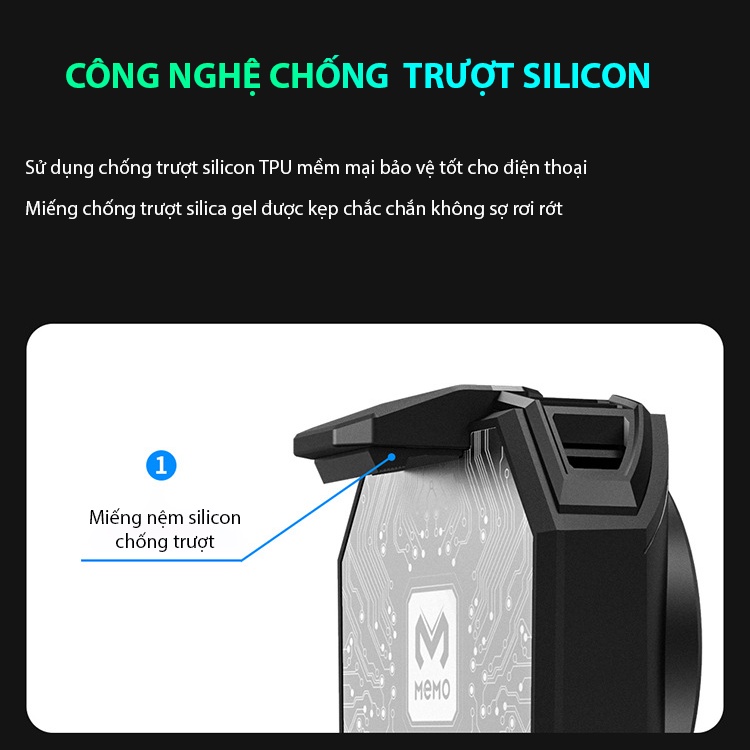 Quạt tản nhiệt sò lạnh SIDOTECH MEMO DL06 LED RGB gaming công nghệ sò lạnh làm mát nhanh hạ nhiệt độ sâu cho game thủ