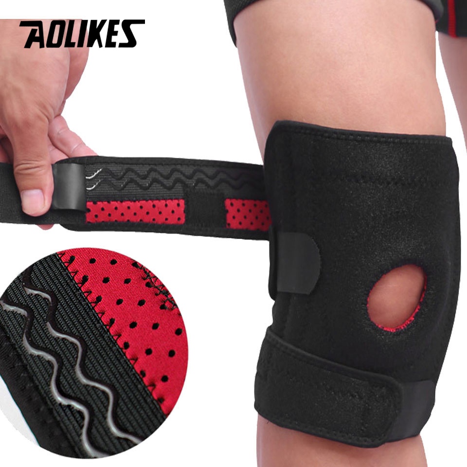 Miếng đệm bảo vệ đầu gối AOLIKES 4 lò xo an toàn khi tập thể thao bóng chuyền