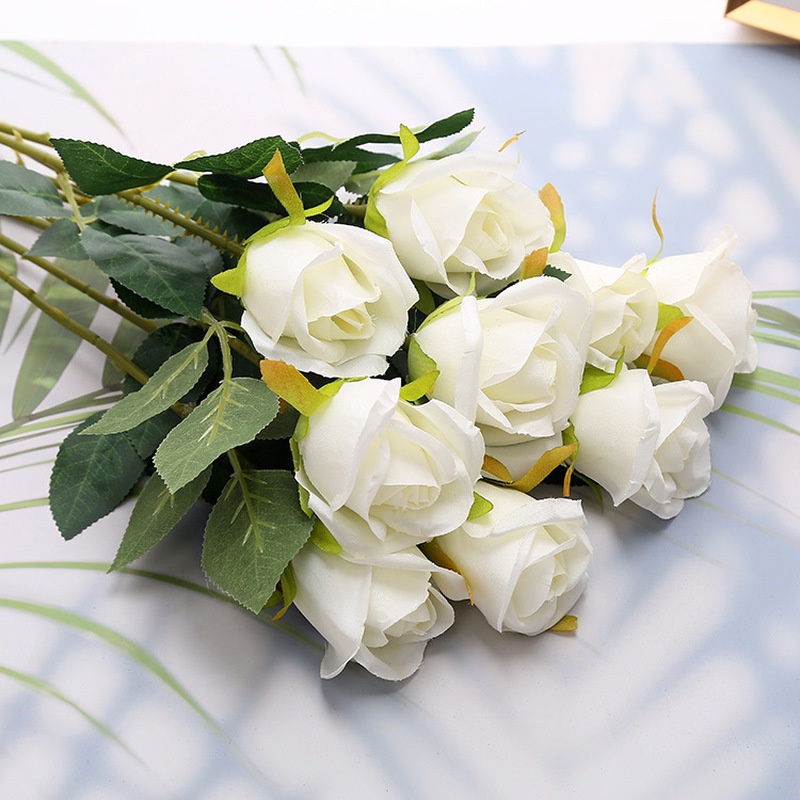 1 ống Hoa Hồng Giả Bằng Lụa Lãng Mạn Trang Trí Tiệc Cưới/Valentine DIY
