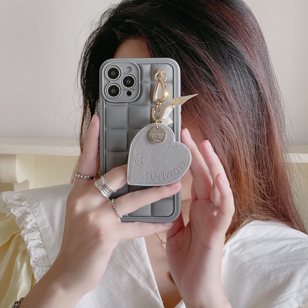 Ốp Điện Thoại Da Mềm Họa Tiết Trái Tim Xinh Xắn Cho Iphone 14proamx 12 pro max 11 pro max xs max xr x 13proamx plus