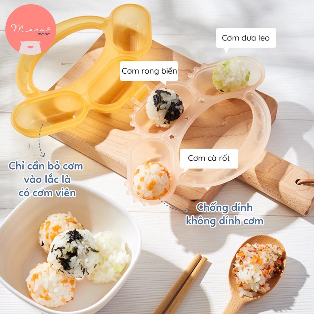 [Có sẵn] Khuôn lắc tay làm cơm viên cho bé ăn dặm PHANPY