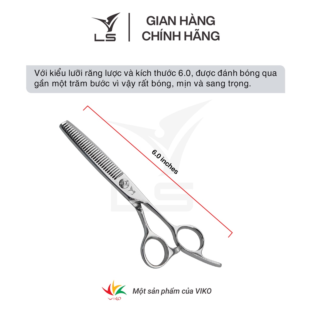 Kéo tỉa tóc VLS quai offset vênh đỡ ngón cố định JT3132