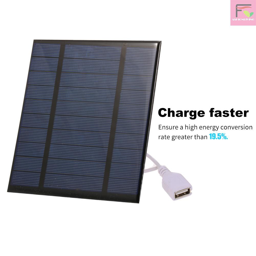 Bộ Sạc Pin Năng Lượng Mặt Trời 2.5w / 5v / 3.7v Có Cổng Usb Tiện Dụng Khi Đi Cắm Trại