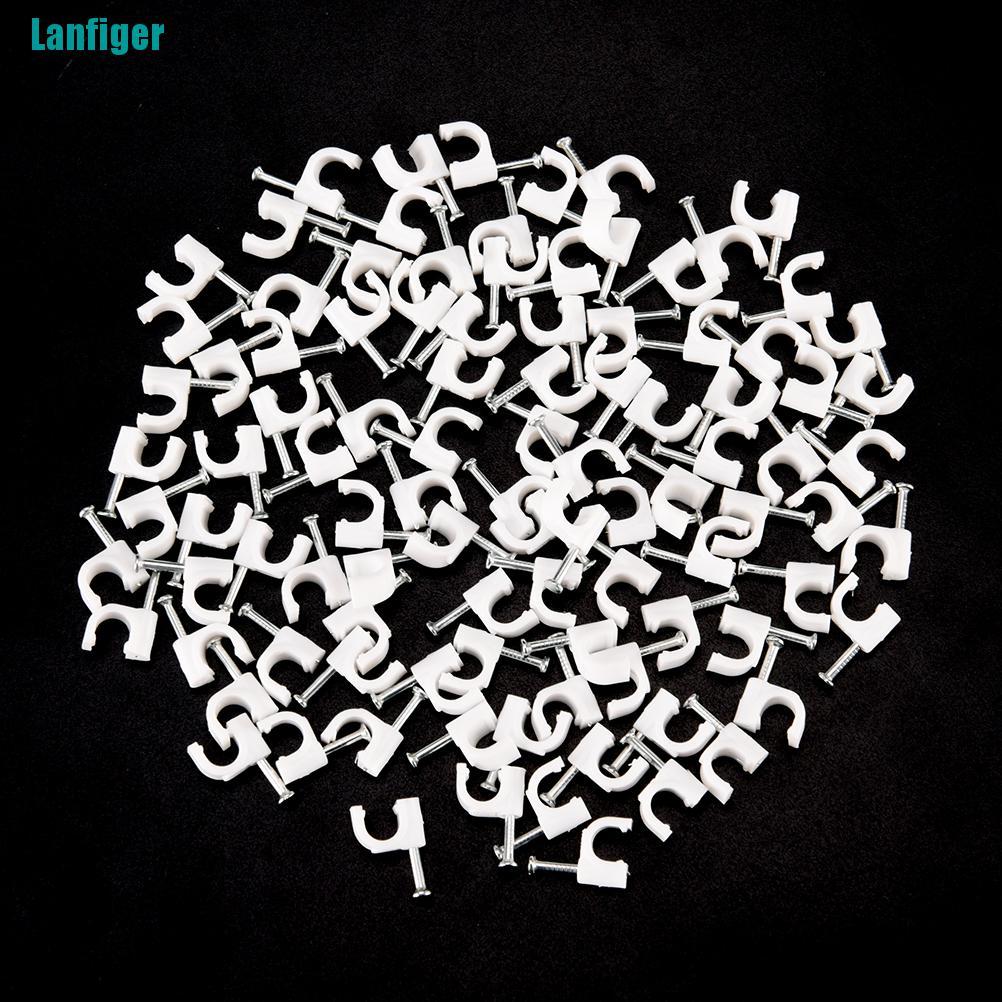 Bộ 100 Kẹp Dây Cáp RG59 Coax Cat5 Cat6