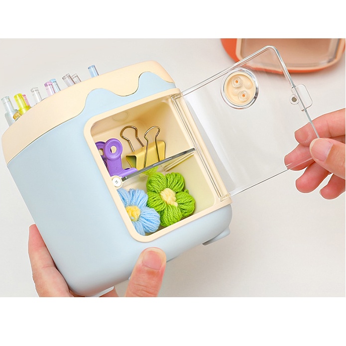 Hộp đựng bút để bàn có nhiều ngăn sắc màu cute dễ thương