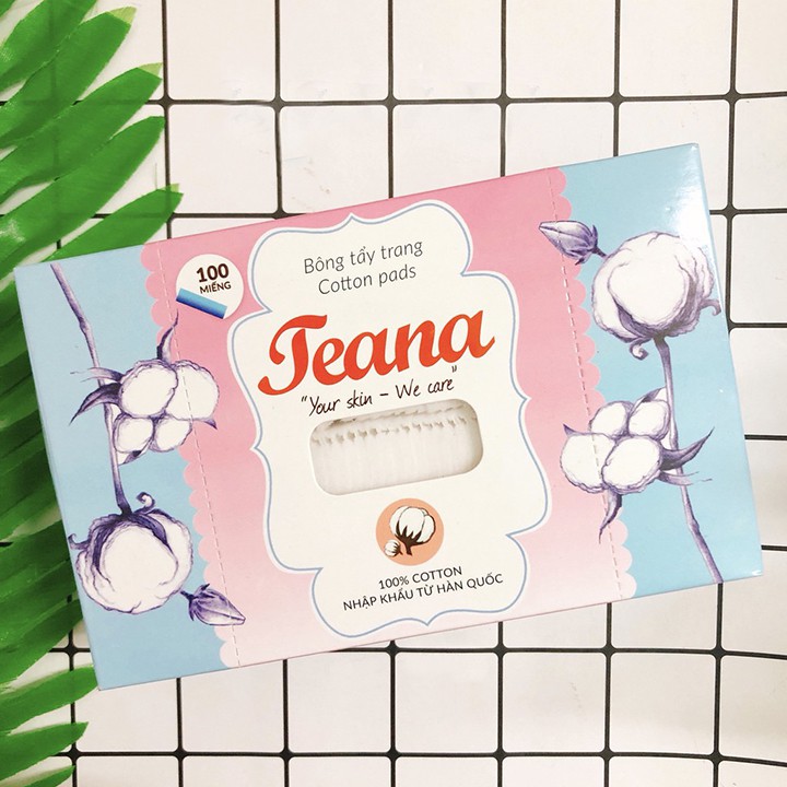 Bông tẩy trang Teana 100 miếng | BigBuy360 - bigbuy360.vn