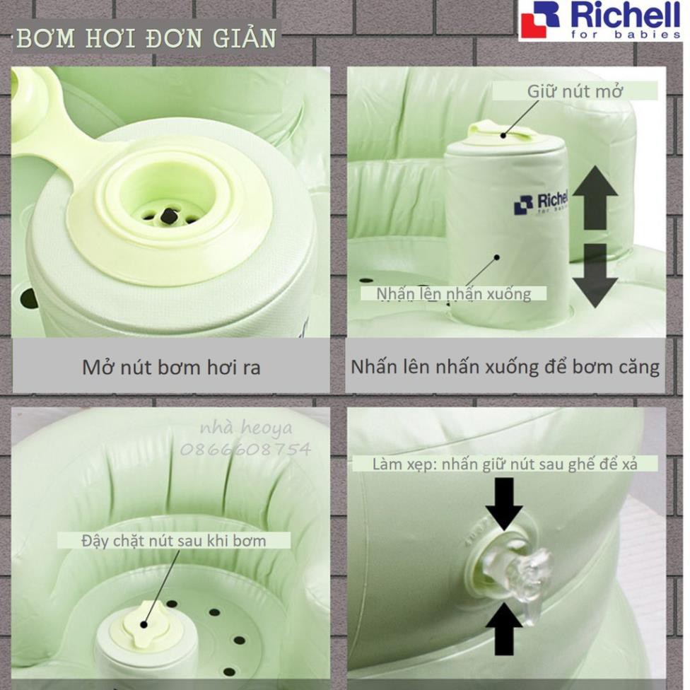 GHẾ HƠI TẬP NGỒI RICHELL (TẶNG KÈM 2 MIẾNG VÁ VÀ KEO DÁN) PHIÊN BẢN MỚI NỘI ĐỊA HÀN QUỐC