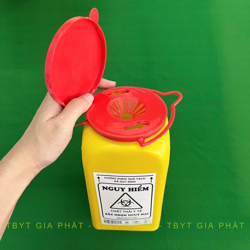 BÌNH HỦY KIM TIÊM NHỰA 6,8 LÍT & 1,5 LÍT HỘP ĐỰNG KIM AN TOÀN RÁC THẢI Y TẾ