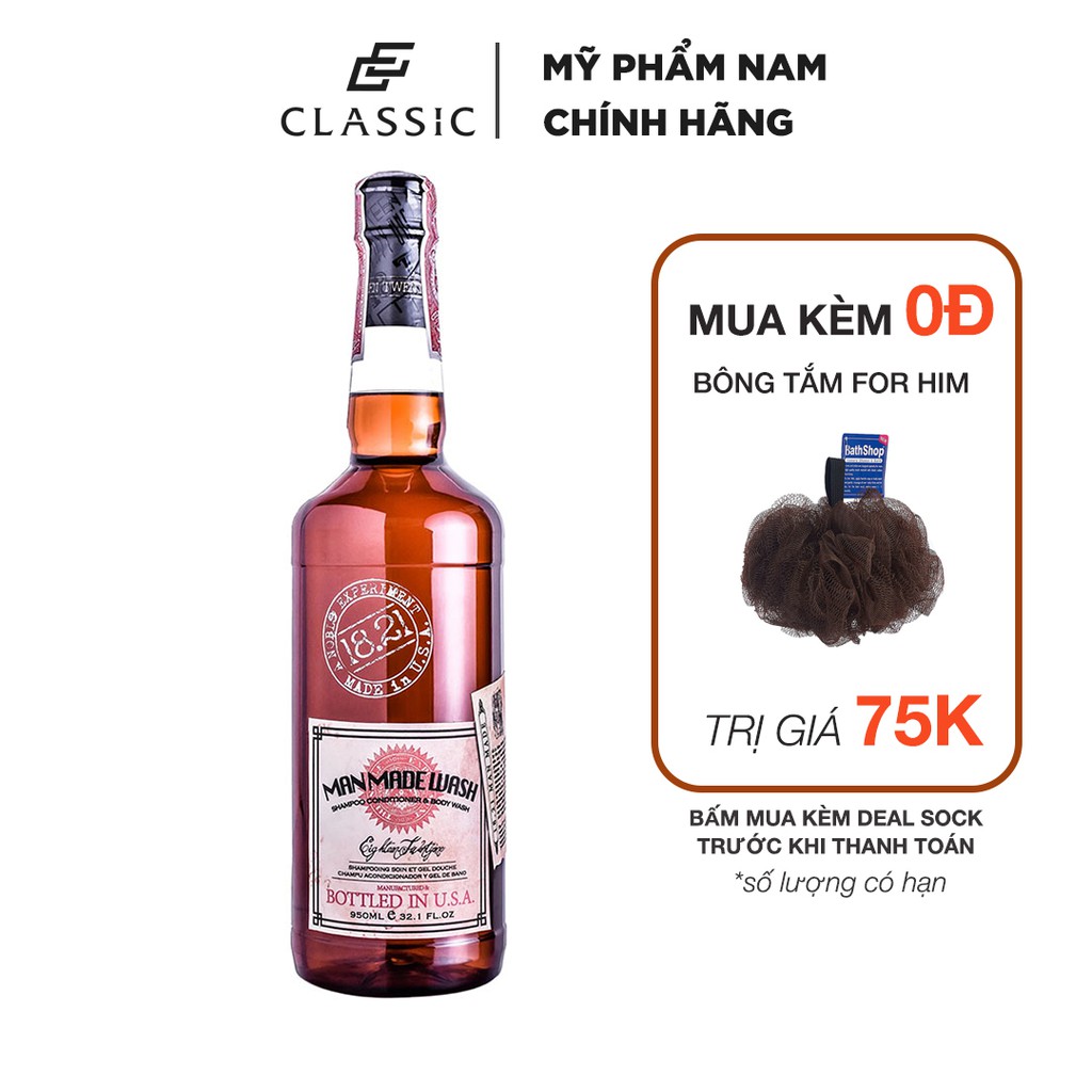 Sữa Tắm Gội 18.21 Man Made Wash Sweet Tobacco 1000ml