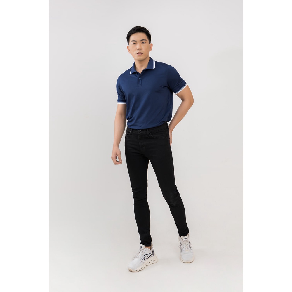 áo thun polo nam trơn chất vải cá sấu lacoste form rộng màu xanh đen, áo phông có cổ unisex hàng hiệu chính hãng otherst