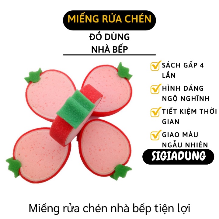 [SGD] Miếng Rửa Chén - Miếng Bọt Biển Tạo Bọt Chà Rửa Chén Bát Hình Trái Cây 3592