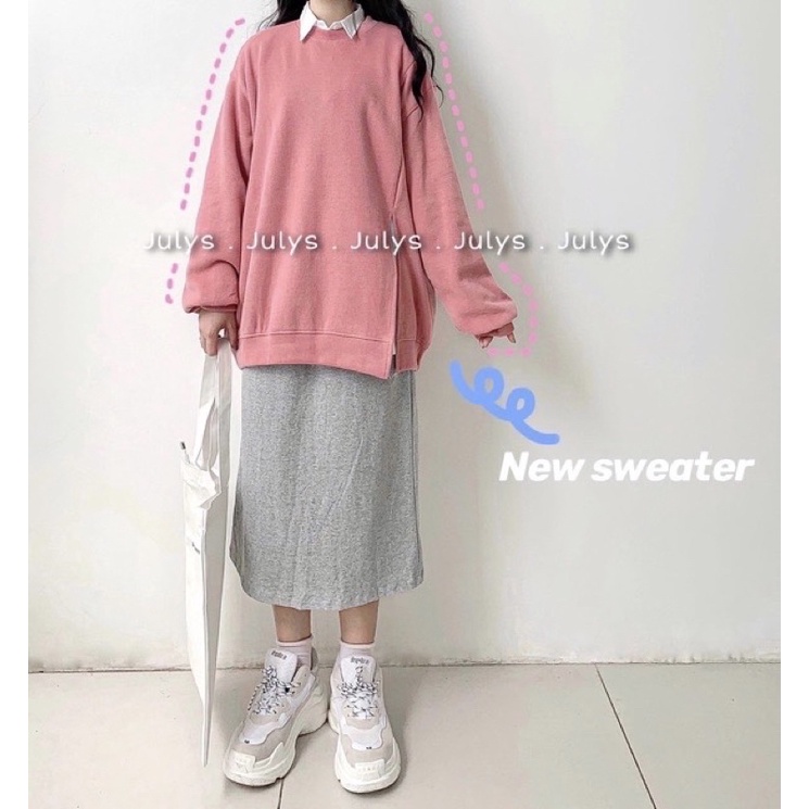 Áo nỉ xẻ một bên tà (ảnh thật shop chụp kèm video) | BigBuy360 - bigbuy360.vn