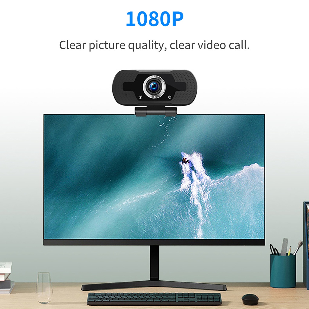 Webcam kỹ thuật số 1080P giảm tiếng ồn cho máy tính | WebRaoVat - webraovat.net.vn
