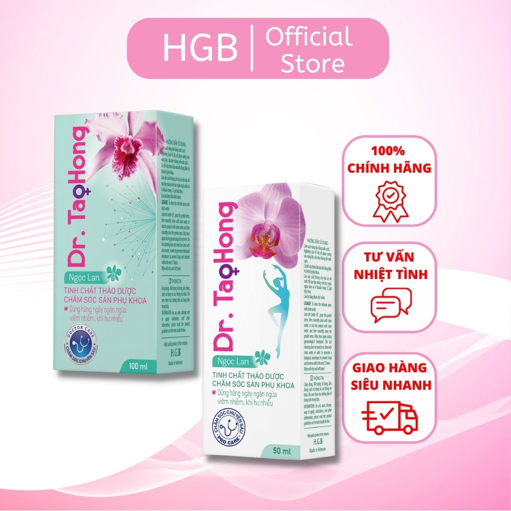 Dung Dịch Vệ Sinh Phụ Nữ HGB 100% Thiên Nhiên Ngăn Ngừa Viêm Nhiễm, Khí Hư - Dr Tao Hong Ngọc Lan