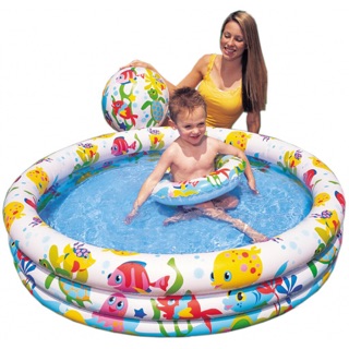 BỂ BƠI 3 TẦNG, 3 CHI TIẾT INTEX KÈM BÓNG VÀ PHAO BƠI