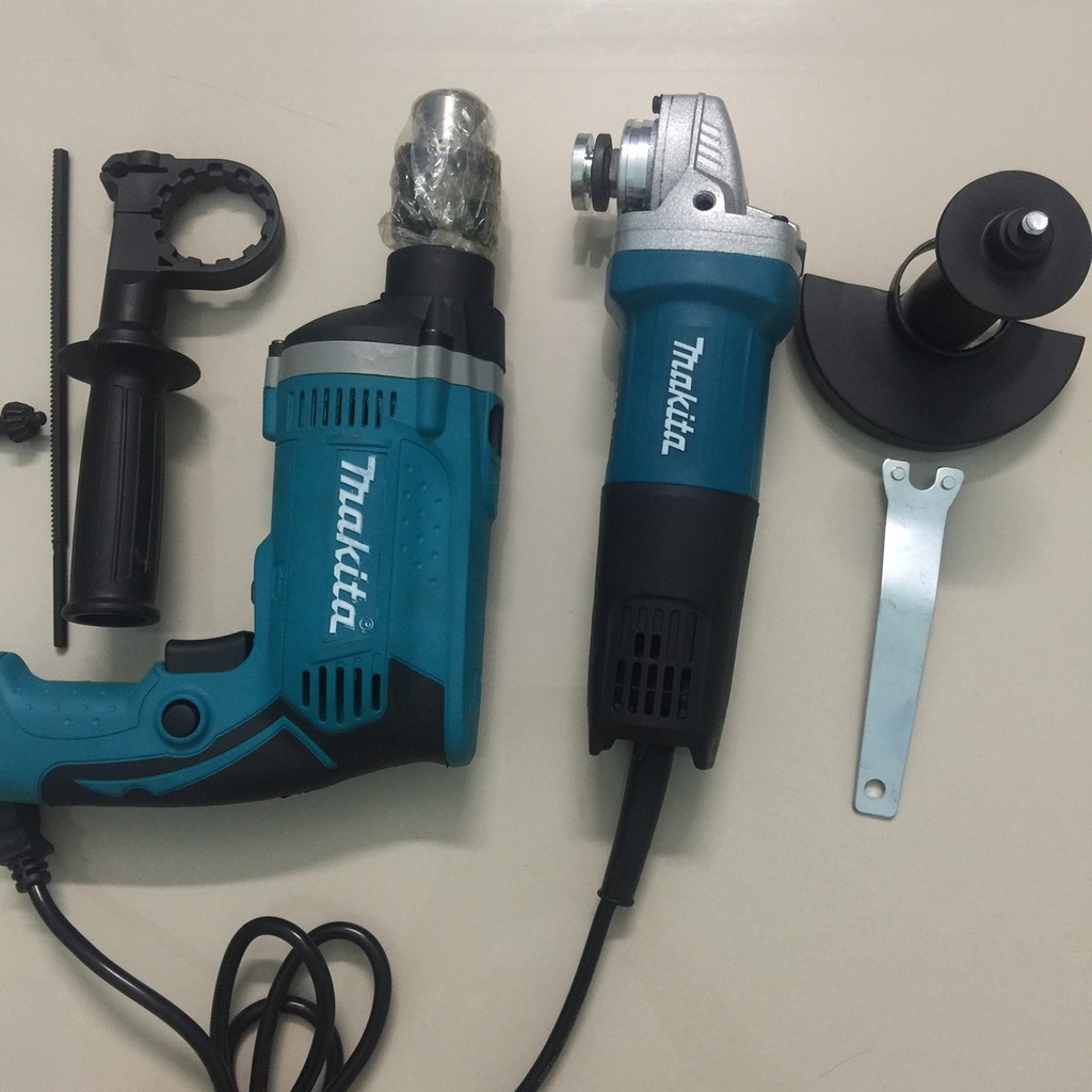 Bộ máy khoan makita điện 9556 + mài makita điện 1630