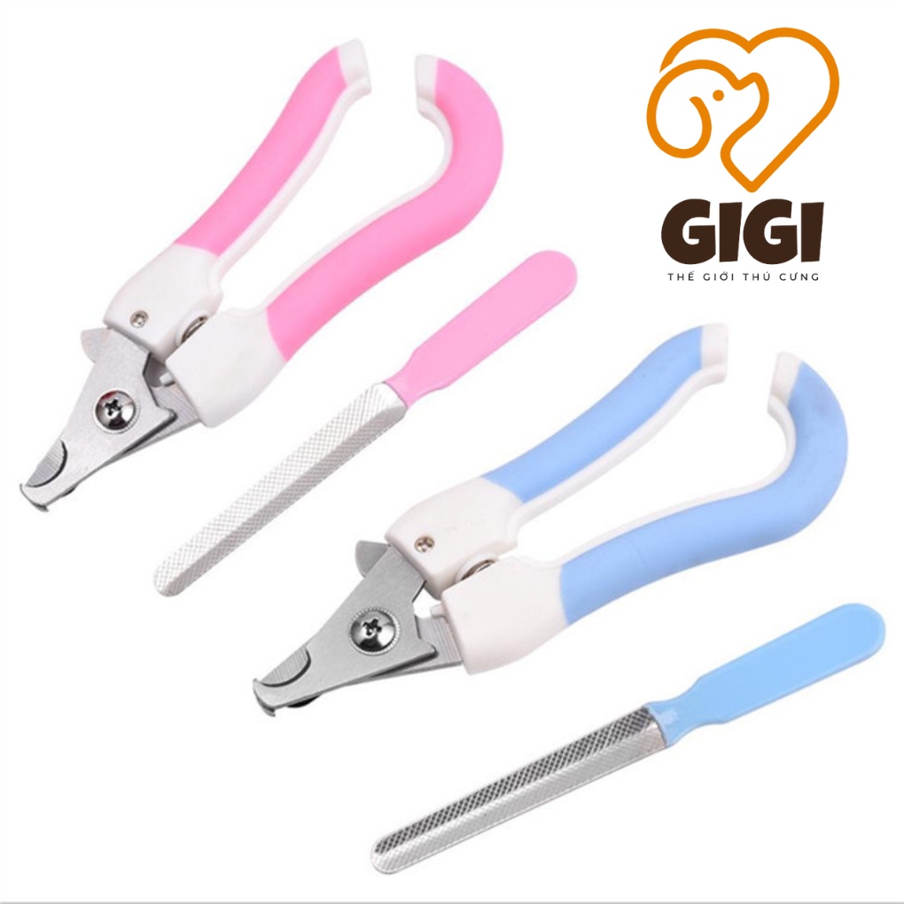 Bộ kìm kéo cắt móng chân kèm dũa size trung cho thú cưng chó mèo phù hợp chó lớn nhỏ phụ kiện giá rẻ - GiGi Pet Shop