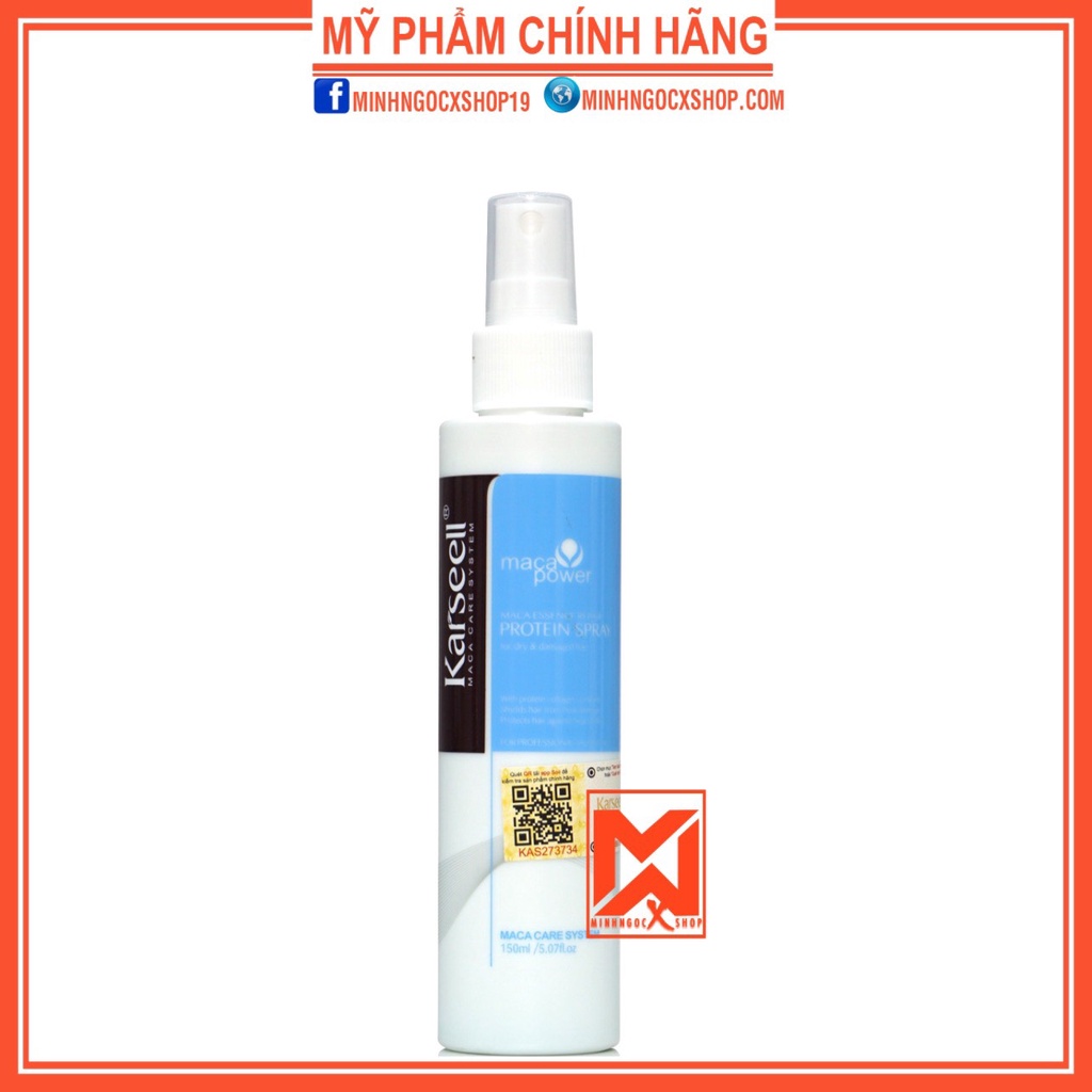 Xịt dưỡng chống cháy tóc KARSEELL PROTEIN SPRAY 150ml chính hãng