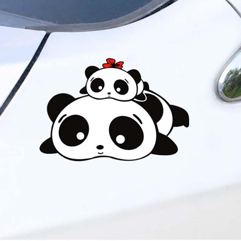 Miếng Dán Trang Trí Xe Hơi Hình Gấu Trúc Hoạt Hình Chống Trầy Xước