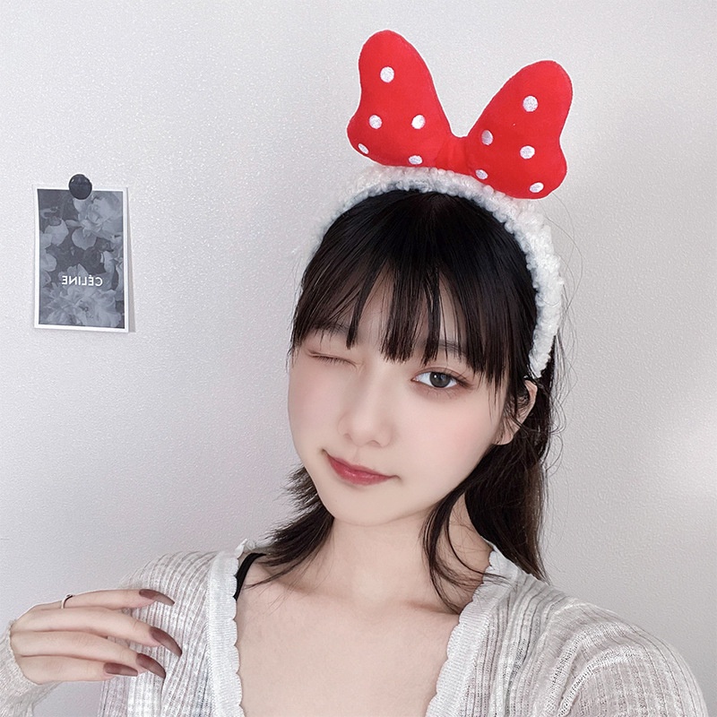 Băng Đô Cài Tóc Hình Gấu/Voi Hoạt Hình Nhồi Bông Dễ Thương Cho Bé