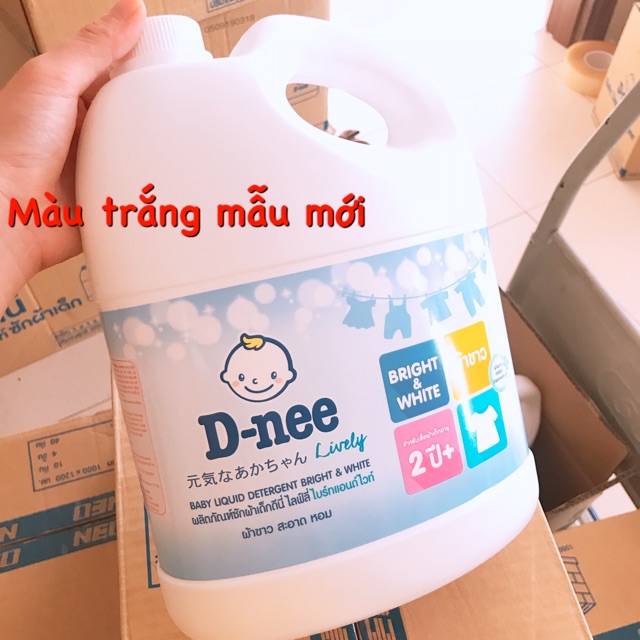 Nước GIẶT xả quần áo sơ sinh, trẻ em Dnee can 2.8l an toàn cho bé