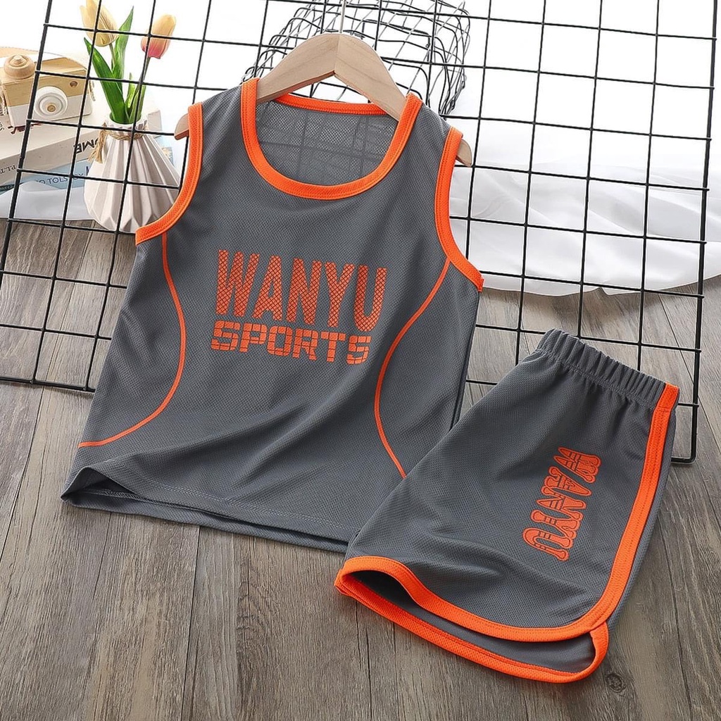 Quân áo bé trai, quần áo ba lỗ sát nách cho bé, size 9-45kg,SET THỂ THAO BÓNG RỔ