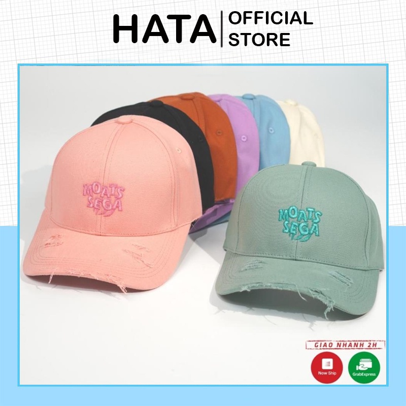 Mũ Kiểu Rách Thêu Chữ  MOATS SEGA 406 Phong Cách Thời Trang - Hata24h