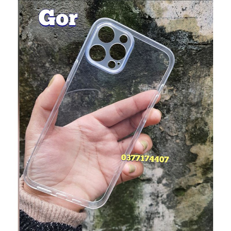 Ốp lưng dẻo Gor cho iPhone 12 pro Max 13 12, 12 Pro, 13 Pro Max , 13 Pro , silicon trong suốt, bảo vệ camera