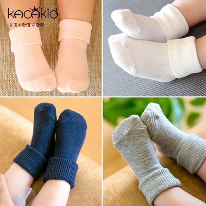 Tất chân  cao cổ chống trơn thương hiệu Kacakids QCCC cho bé trai / bé gái 0-5 tuổi [HK KIDS]