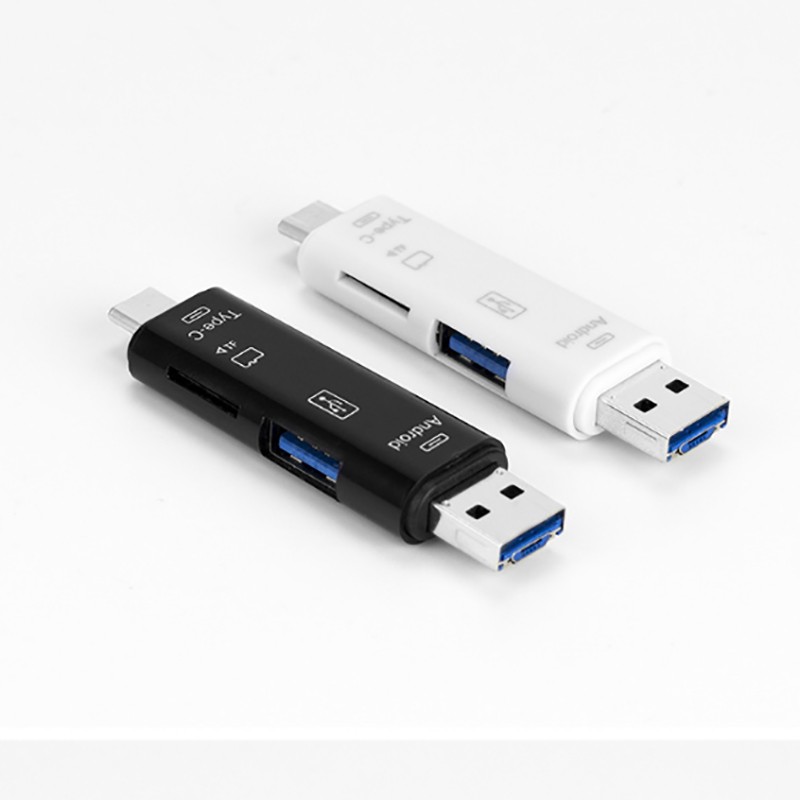 Đầu Đọc Thẻ Nhớ Usb 2.0 Loại C / Usb / Micro Usb Sd Tf 5 Trong 1