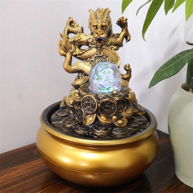 Thác nước phong thuỷ chậu vàng
