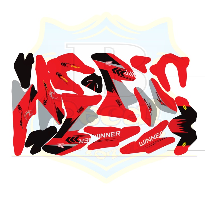 ( Quí khách vui lòng mang ra tiệm cho thợ dán ) Tem trùm Winner X đỏ