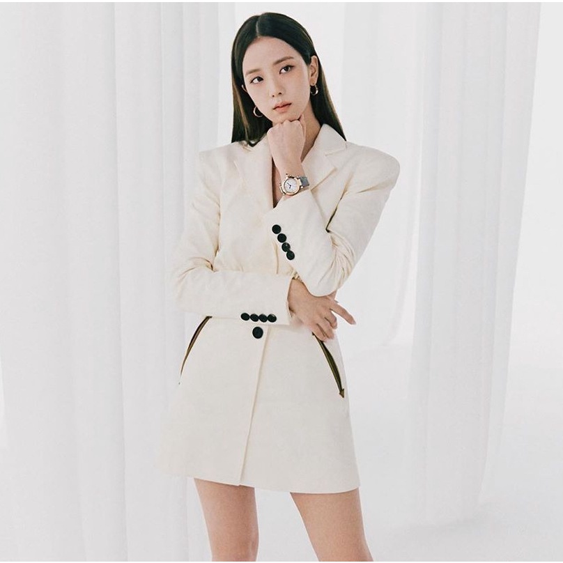 (FREESHIP) Đầm Blazer Thiết Kế Cutout Ngang Eo Giống Jisoo-Blackpink Cho Nữ