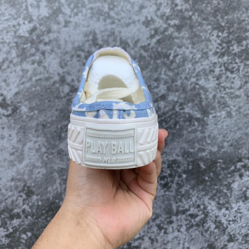 ⚡𝘽𝙖́𝙣 𝙂𝙞𝙖́ 𝙂𝙤̂́𝙘⚡ Giày Sục MLB Ny Đạp Gót [𝗙𝘂𝗹𝗹 𝗕𝗼𝘅 𝗕𝗶𝗹𝗹] giày lười Màu xanh dương , dép nữ Hot Hit 2021 Bản Đẹp 2021