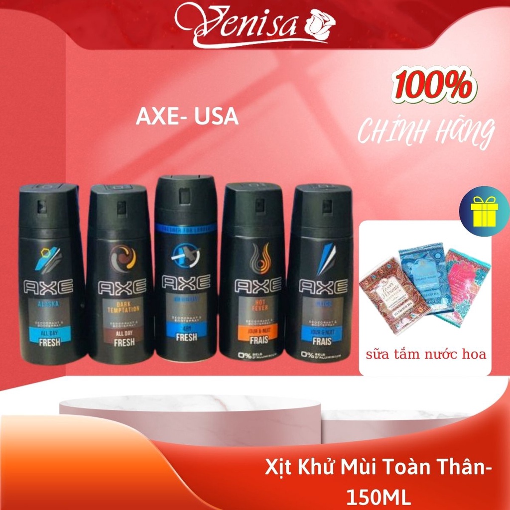 Xịt Khử Mùi Toàn Thân AXE 150ml USA,Ngăn Ngừa Mồ Hôi Hiệu Quả,Thoáng Mát,Lưu Hương